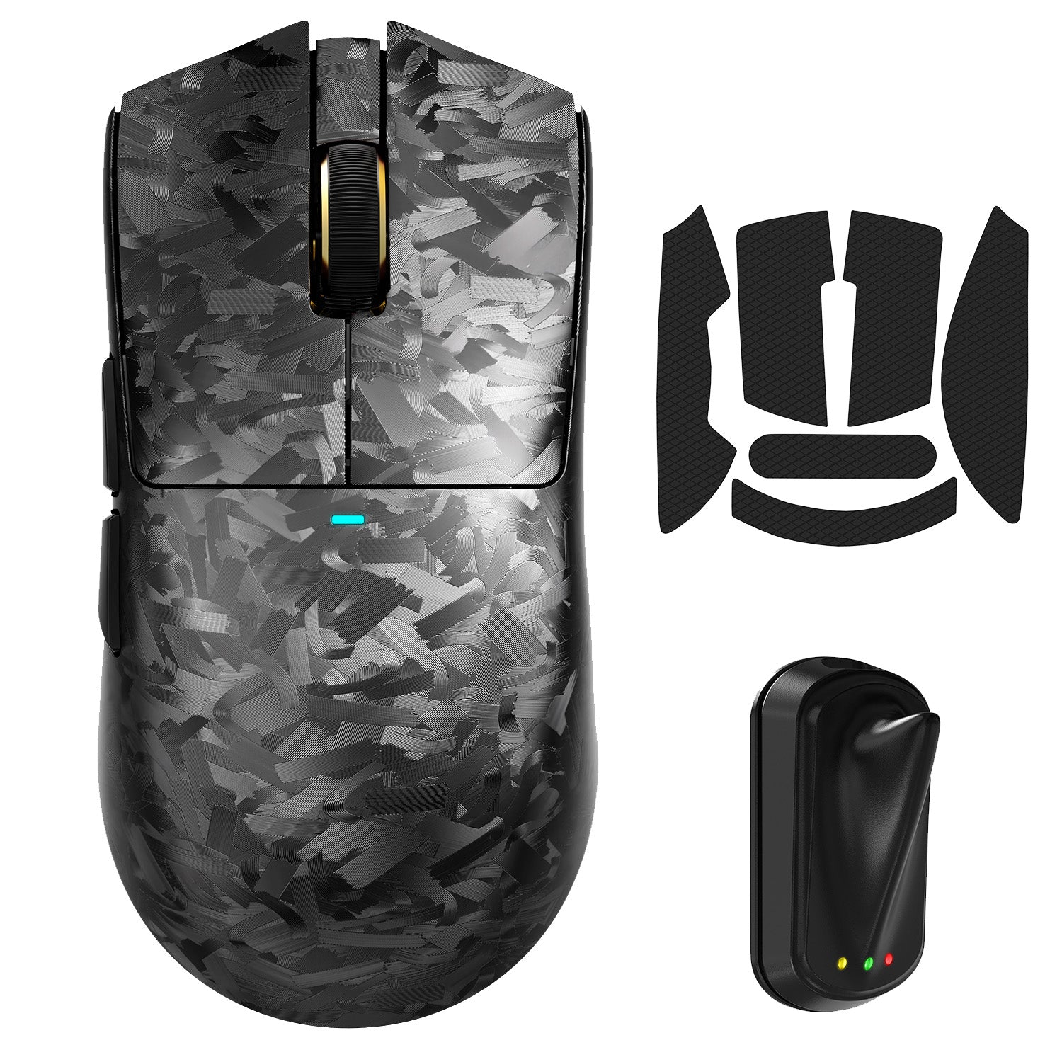 ATTACK SHARK X11 ULTRA carbon fiber wireless gaming mouse with gold side buttons