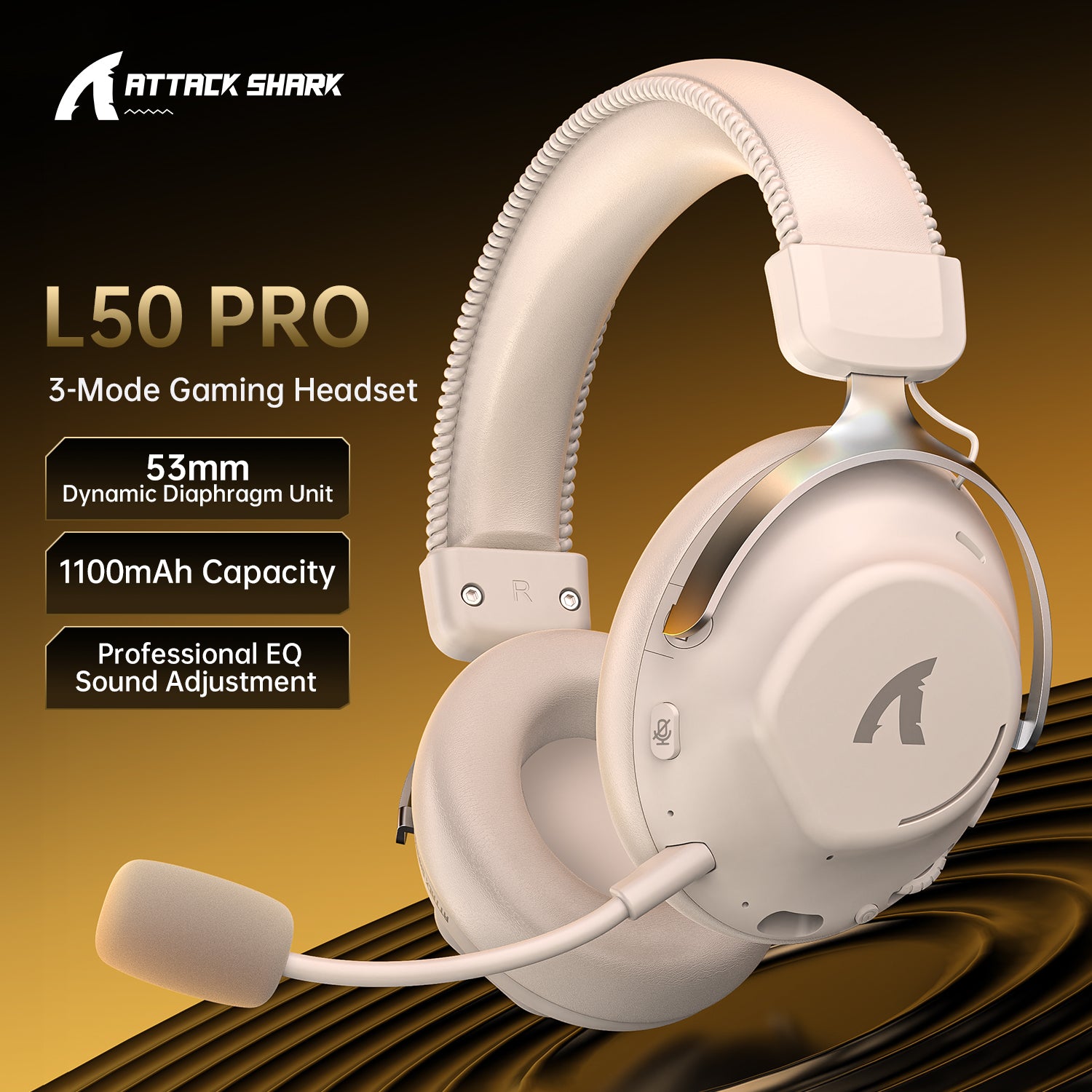 ATTACK SHARK L50PRO Tri-Mode Connection Wireless Gaming Headset
