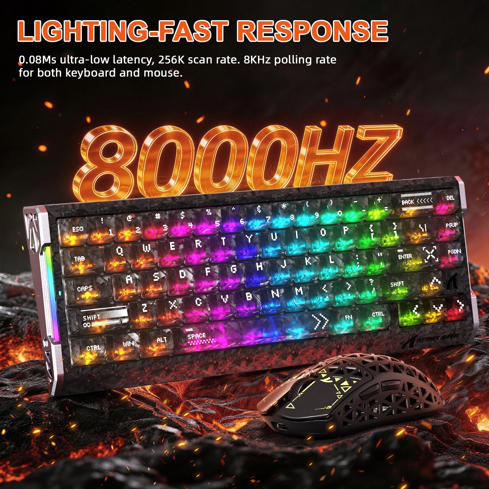 ATTACK SHARK R68 HE & R5 ULTRA Carbon Fiber Gaming Bundle