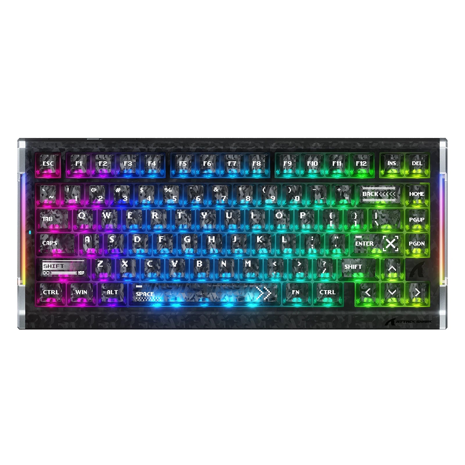 ATTACK SHARK R86 HE Carbon Fiber Rapid Trigger Keyboard Magnetic Switch
