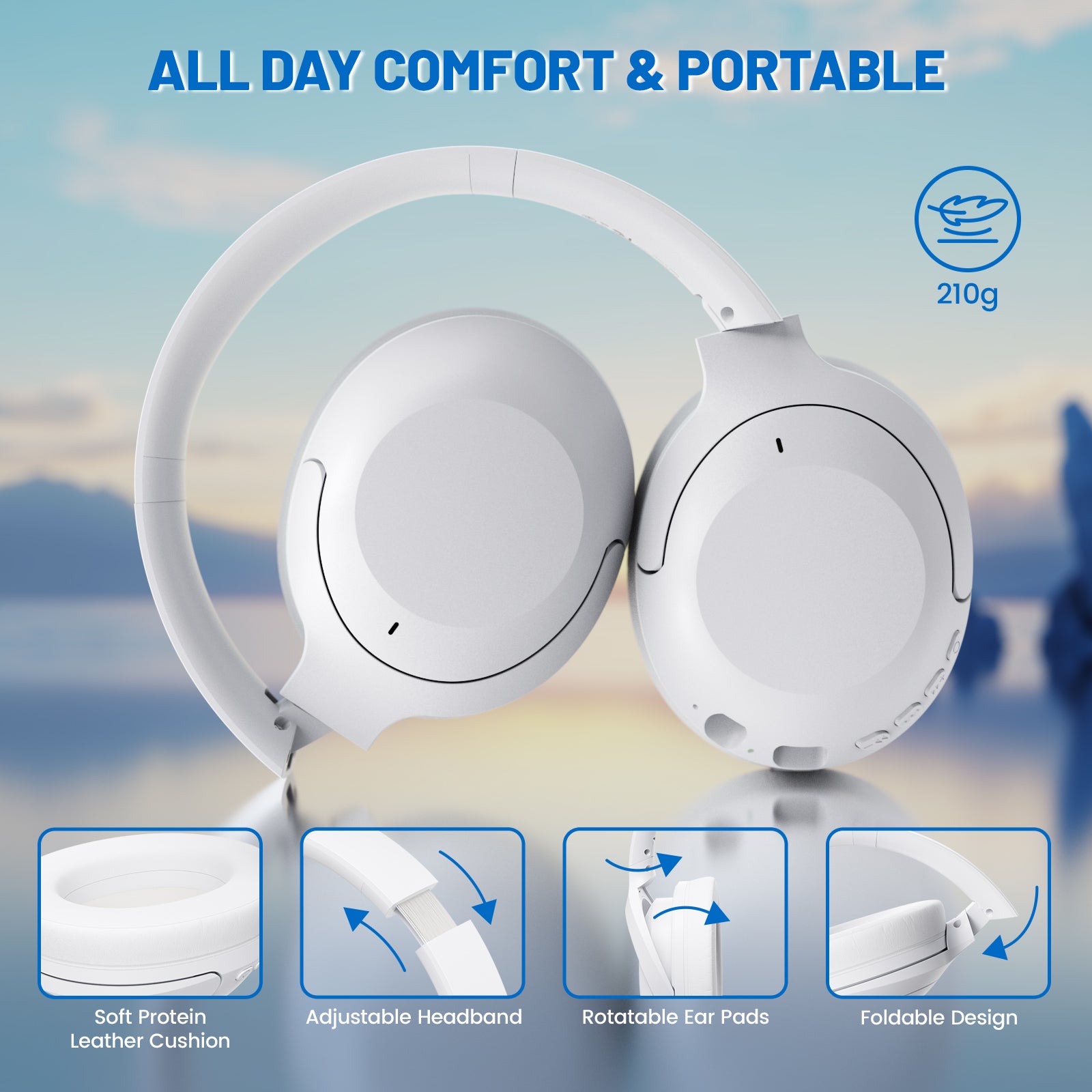 ATTACK SHARK G300 ANC headphones - All Day Comfort and Foldable