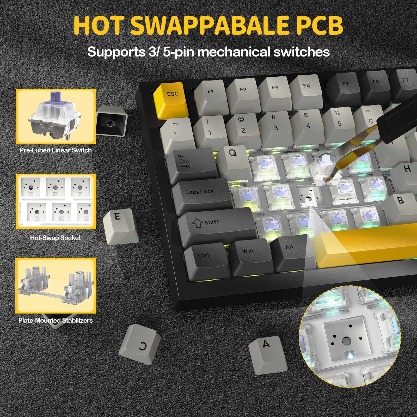 ATTACK SHARK X820Ultra Tri-mode Gasket Mechanical Keyboard