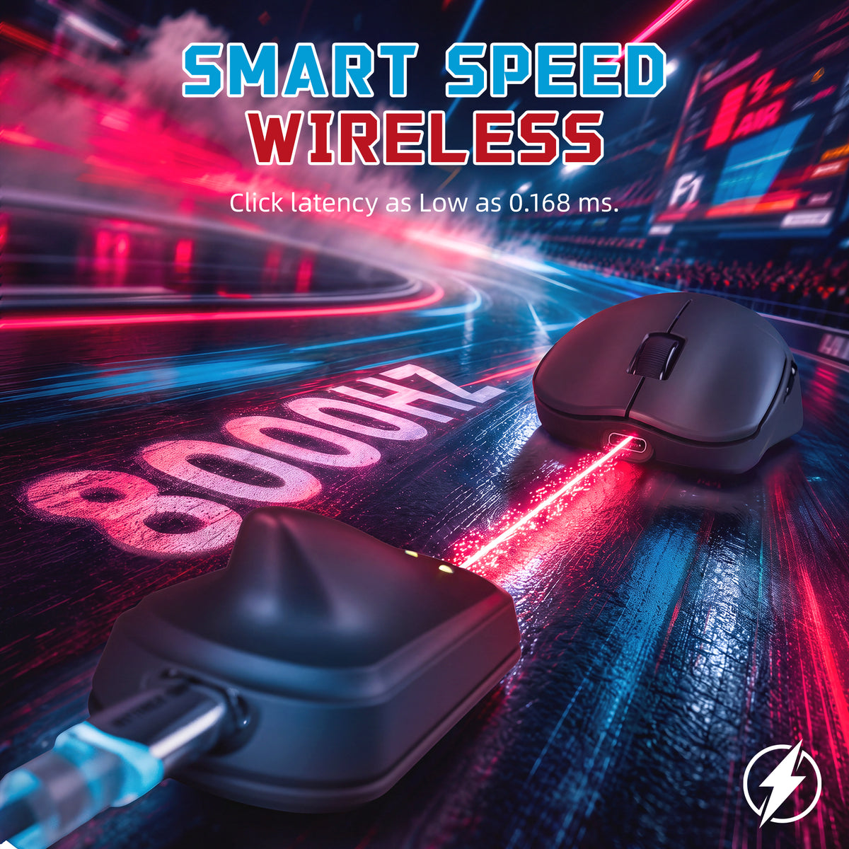 ATTACK SHARK F1 AIR 39g Wireless PAW3955MAX Gaming Mouse with C06 Ultra Cable