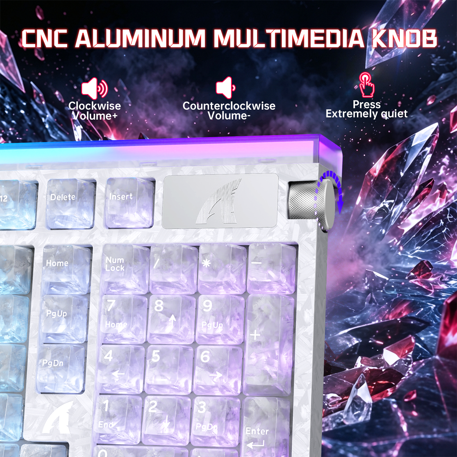 ATTACK SHARK R98 HE Carbon Fiber Wired Rapid Trigger Magnetic Switch Keyboard With C01 Ultra RGB Coiled Cable