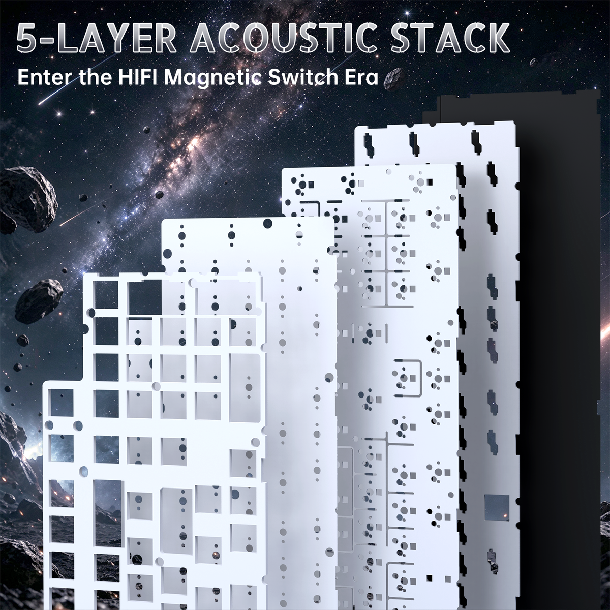 ATTACK SHARK R98 HE Carbon Fiber Wired Rapid Trigger Magnetic Switch Keyboard With C01 Ultra RGB Coiled Cable