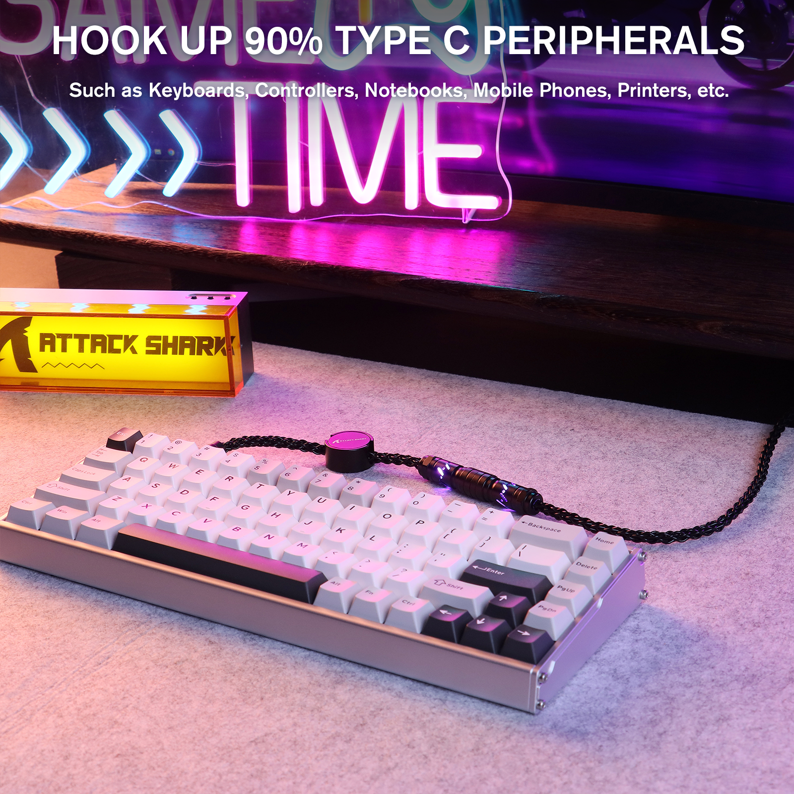 ATTACK SHARK C07 Custom Aviator Cable for 8KHz Magnetic Keyboard