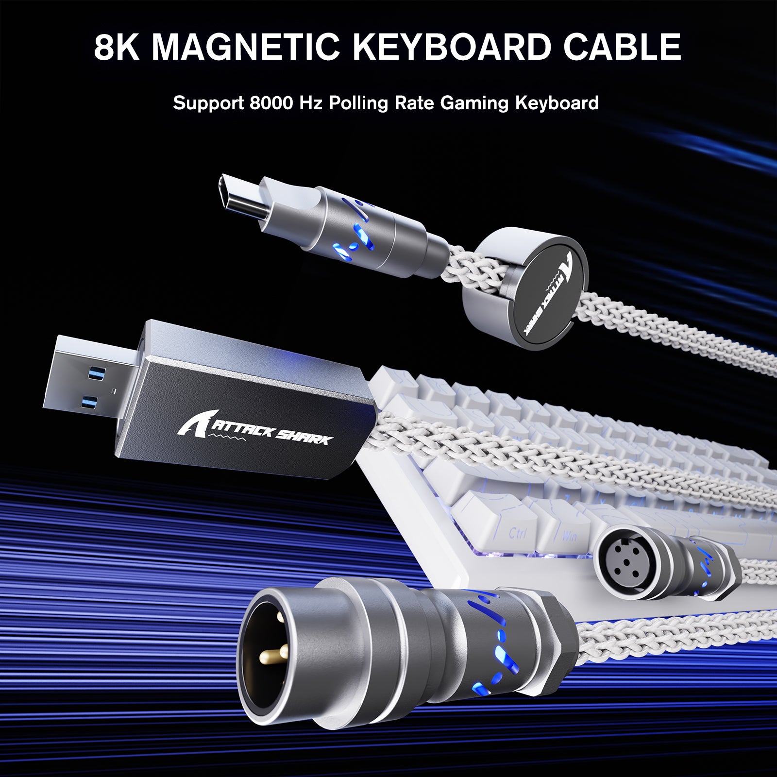 ATTACK SHARK C07 Custom Aviator Cable for 8KHz Magnetic Keyboard