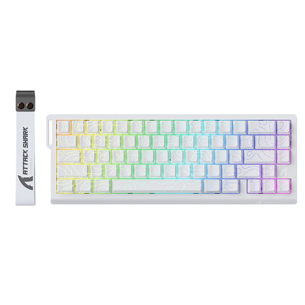 White Contours (Pattern Shine Through Keycaps) / Default