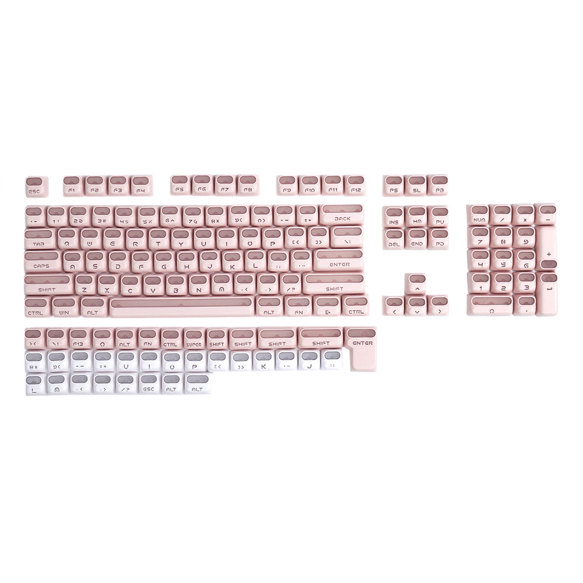 ATTACK SHARK SK08 139 XDA PBT & PC Astronaut Shine-Through Keycaps