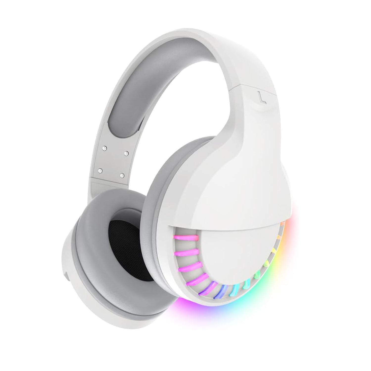 ATTACK SHARK x MAMBASNAKE SH33 white wireless Bluetooth headset with RGB lights