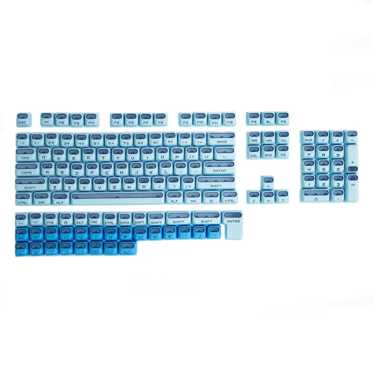 ATTACK SHARK SK08 139 XDA PBT & PC Astronaut Shine-Through Keycaps