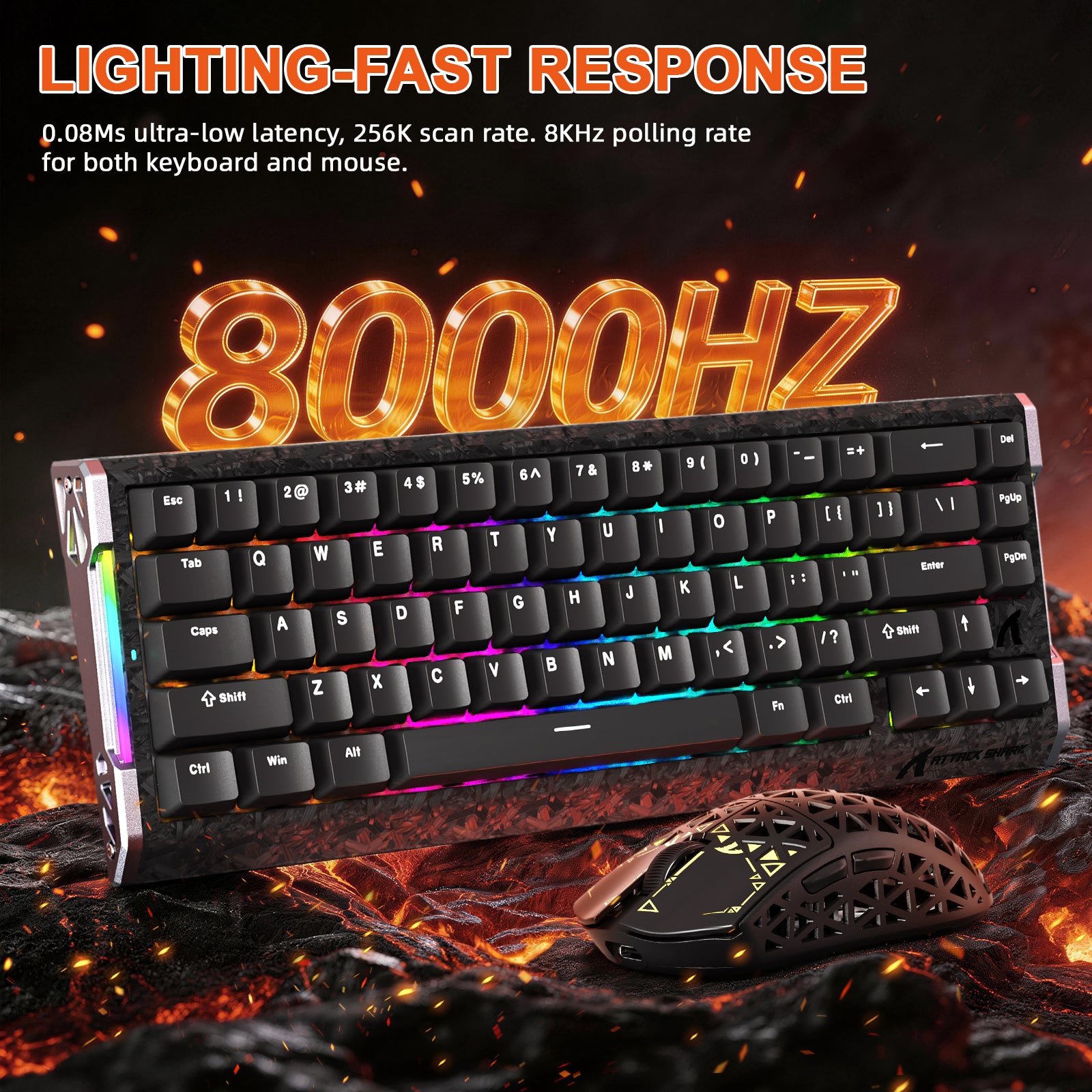 ATTACK SHARK R68 HE & R5 ULTRA Carbon Fiber Gaming Bundle