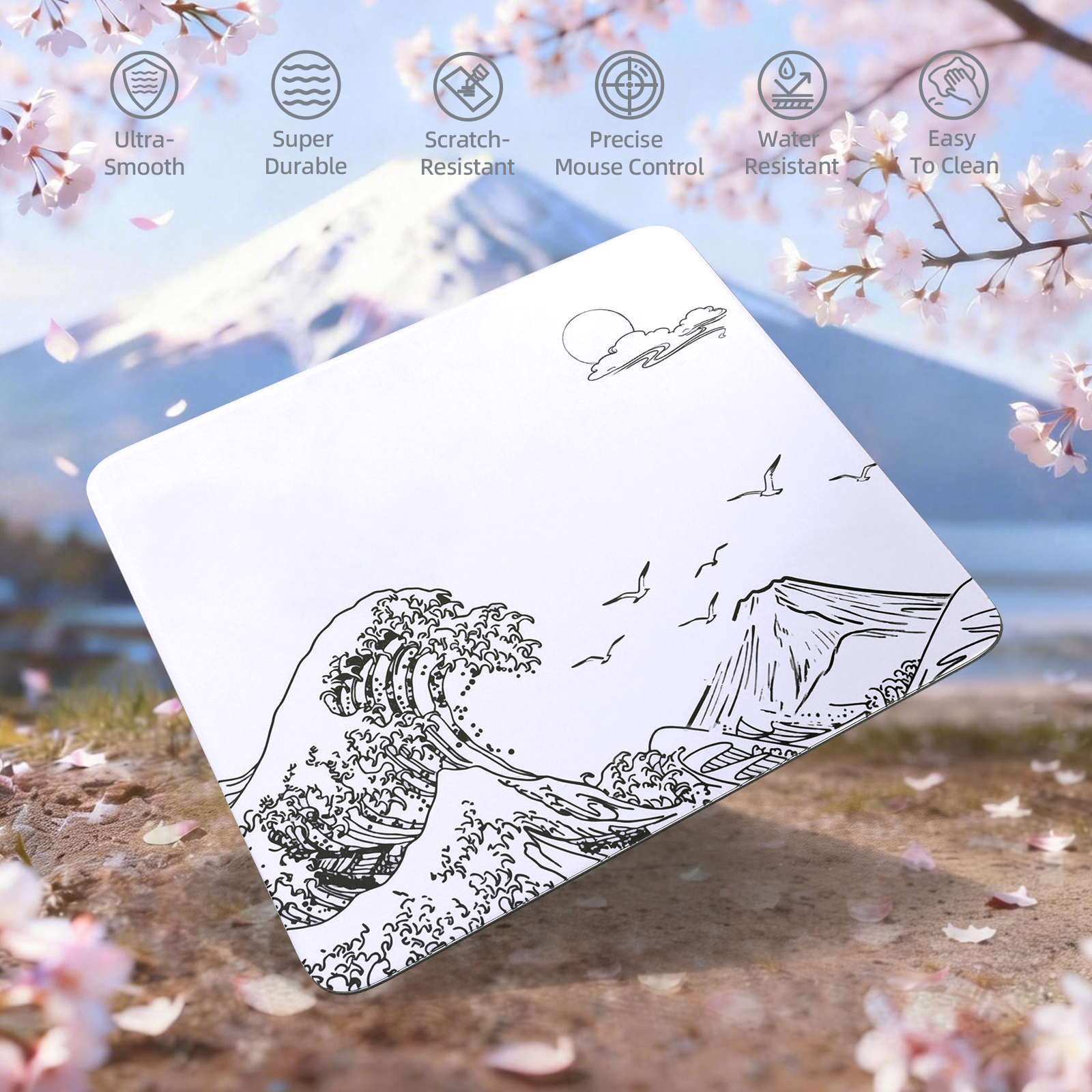 ATTACK SHARK CM05 Tempered Glass Gaming Mouse Pad