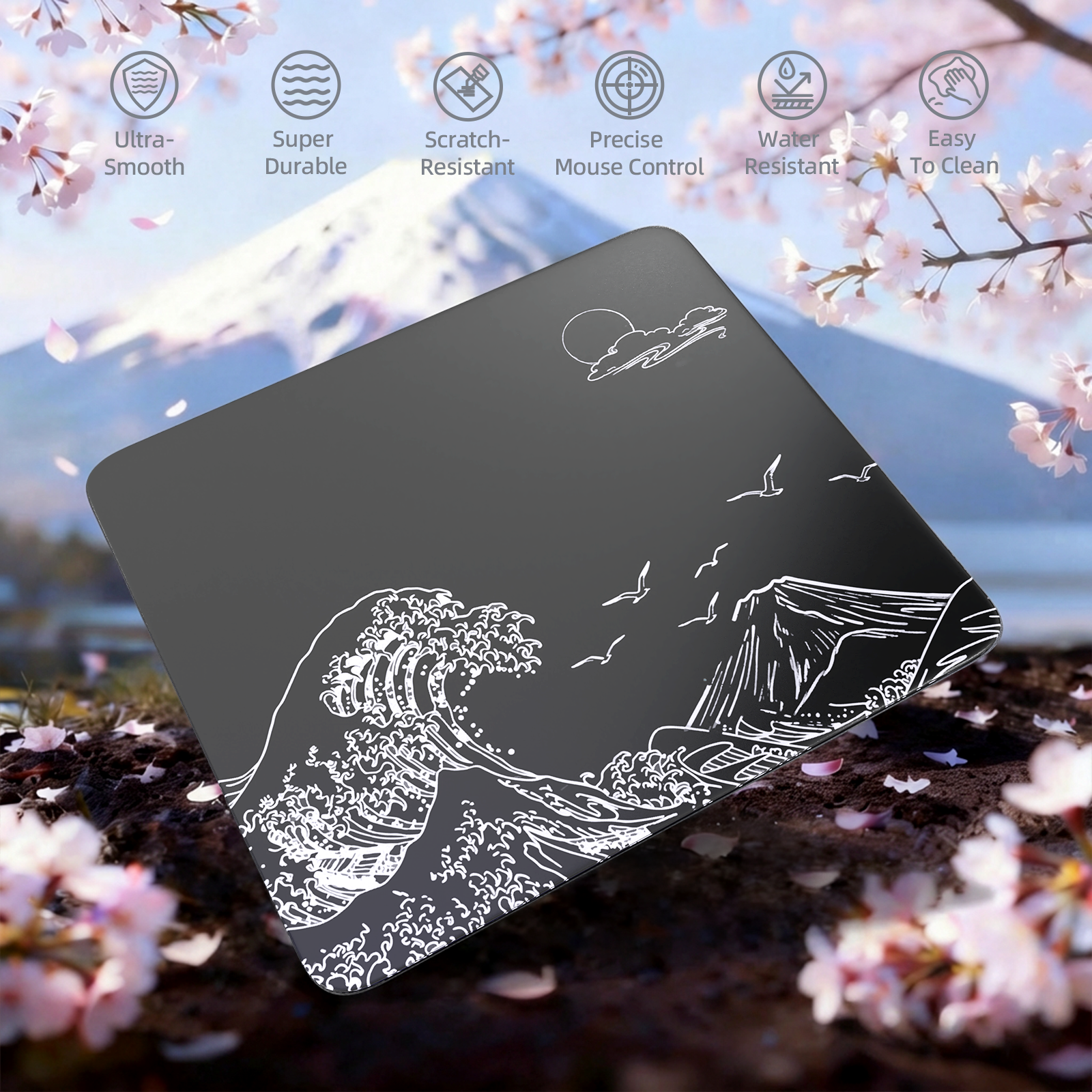 ATTACK SHARK CM05 Tempered Glass Gaming Mouse Pad