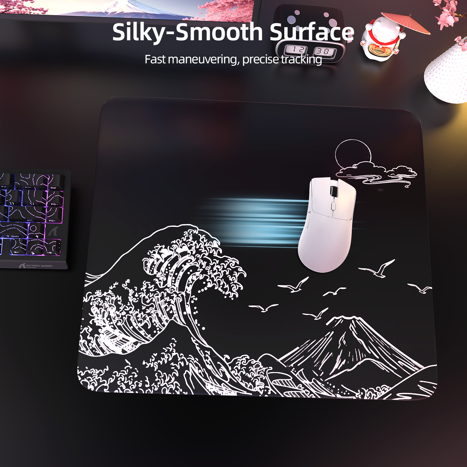 ATTACK SHARK CM05 Tempered Glass Gaming Mouse Pad