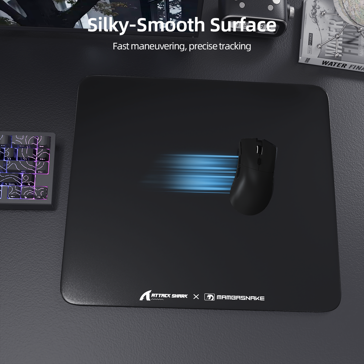 ATTACK SHARK CM05 Tempered Glass Gaming Mouse Pad