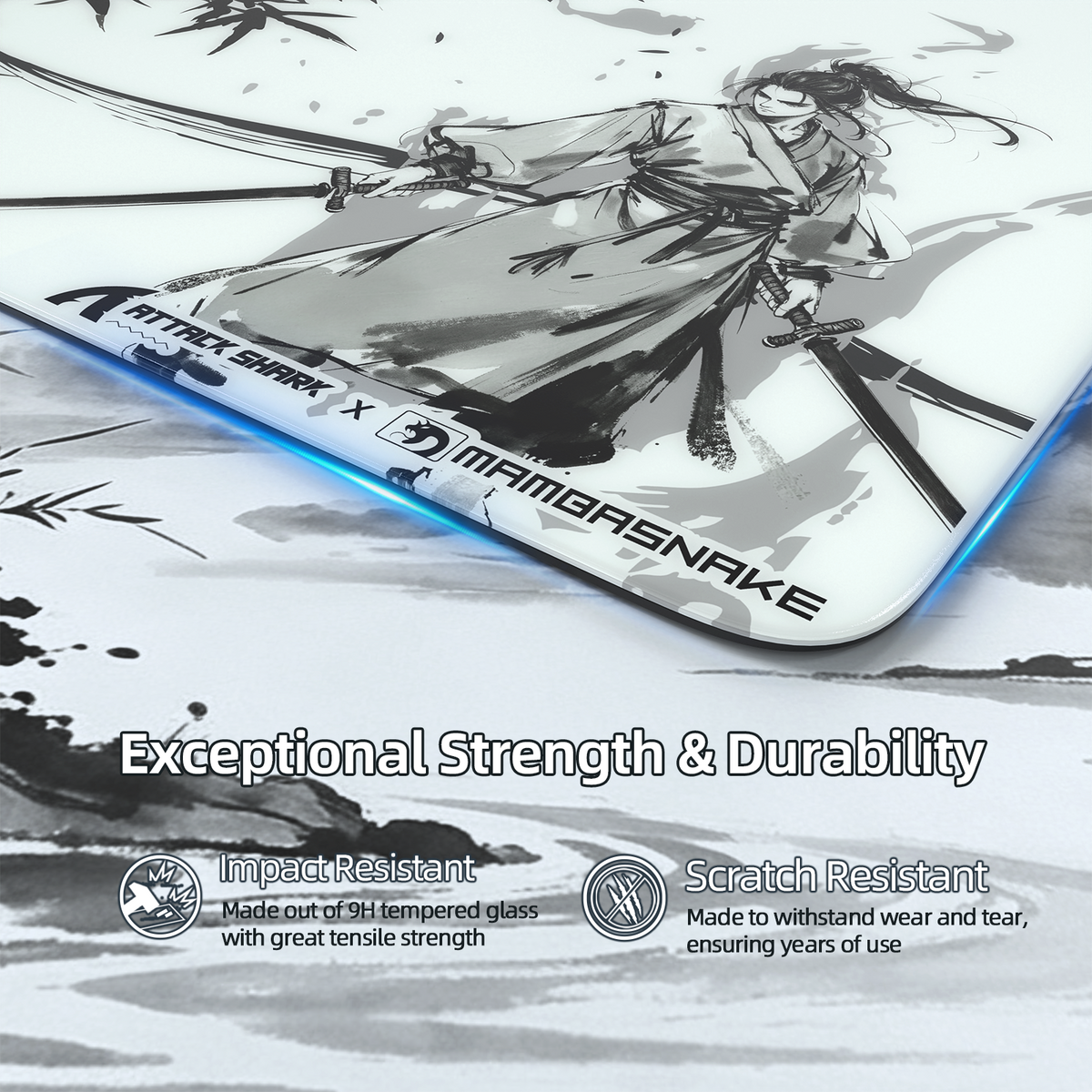 ATTACK SHARK CM05 Tempered Glass Gaming Mouse Pad