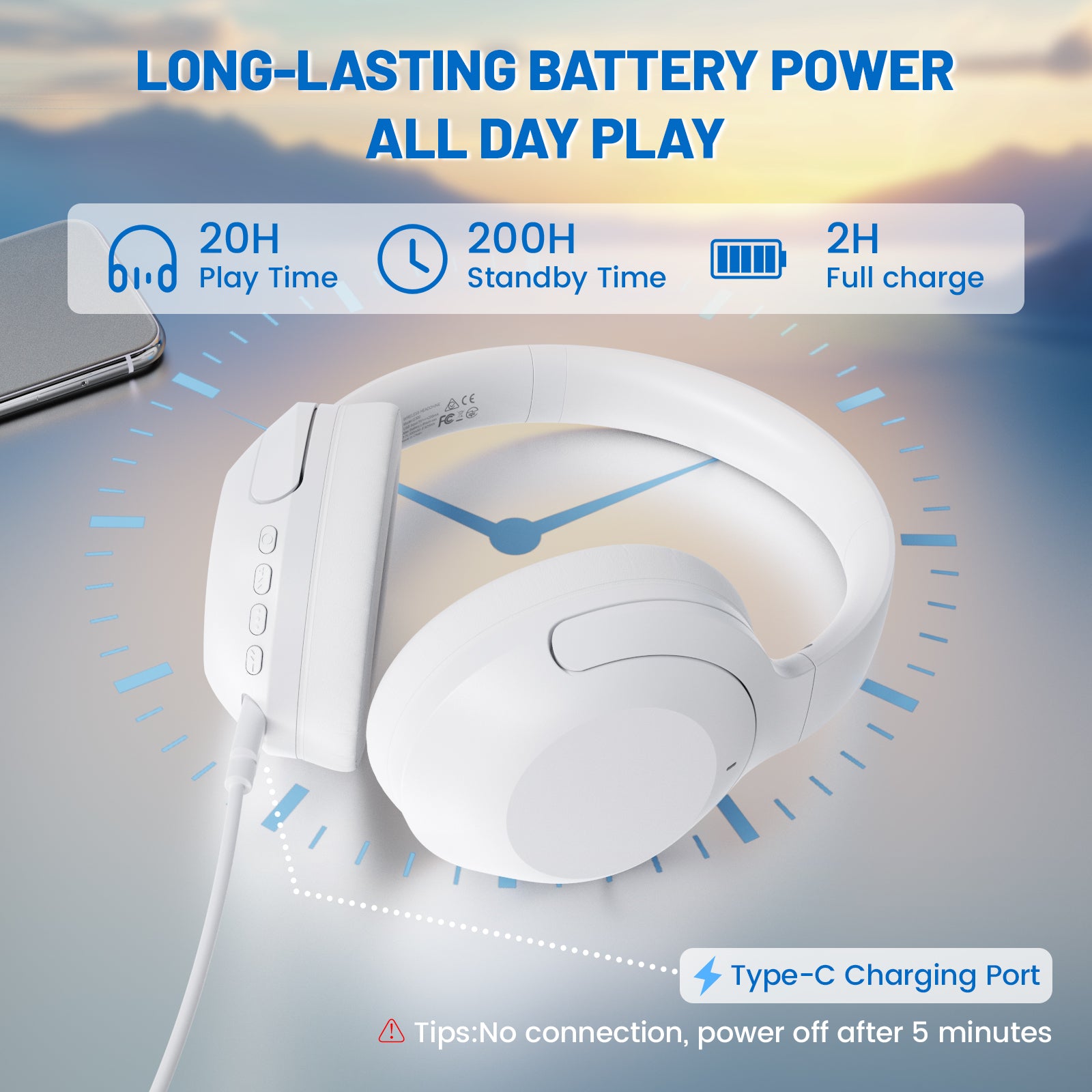 ATTACK SHARK G300 ANC Headphones - Long Battery Life