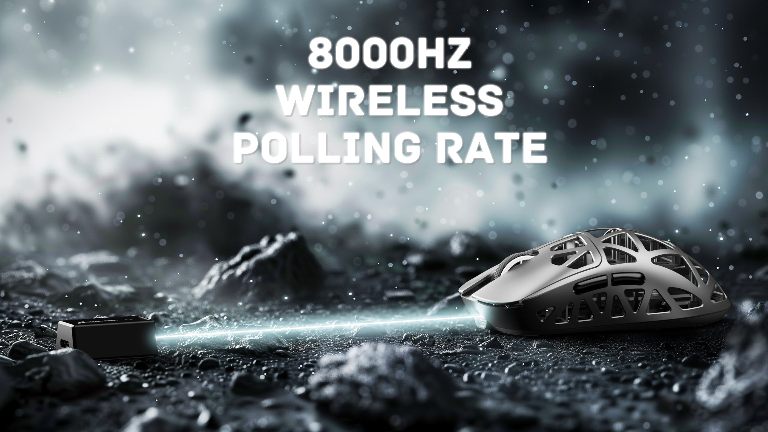 ATTACK SHARK R2 Magnesium Alloy PAW3950 Gaming Mouse 8K with Mouse Coiled Cable (Not Include the Charging Dock)