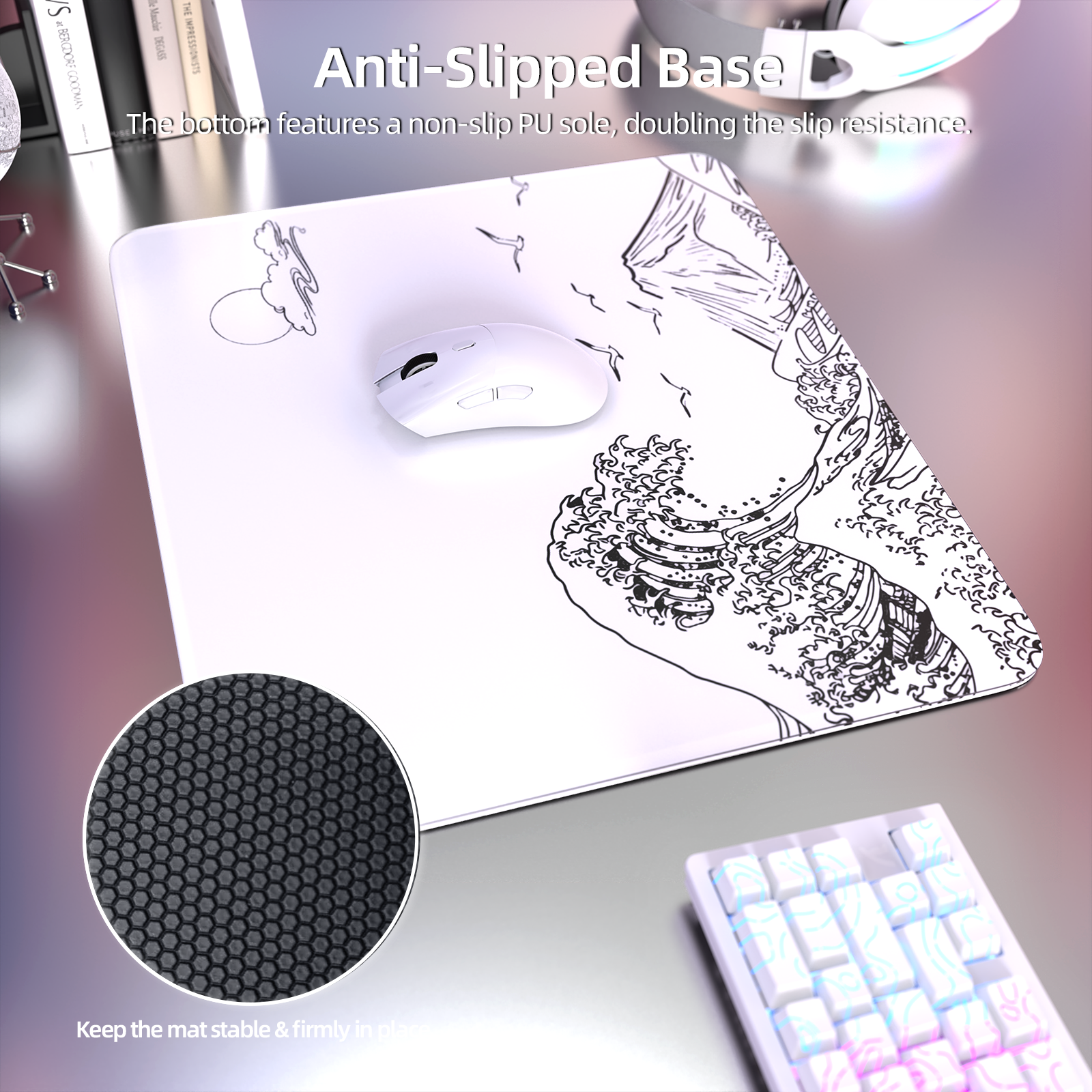 ATTACK SHARK CM05 Tempered Glass Gaming Mouse Pad