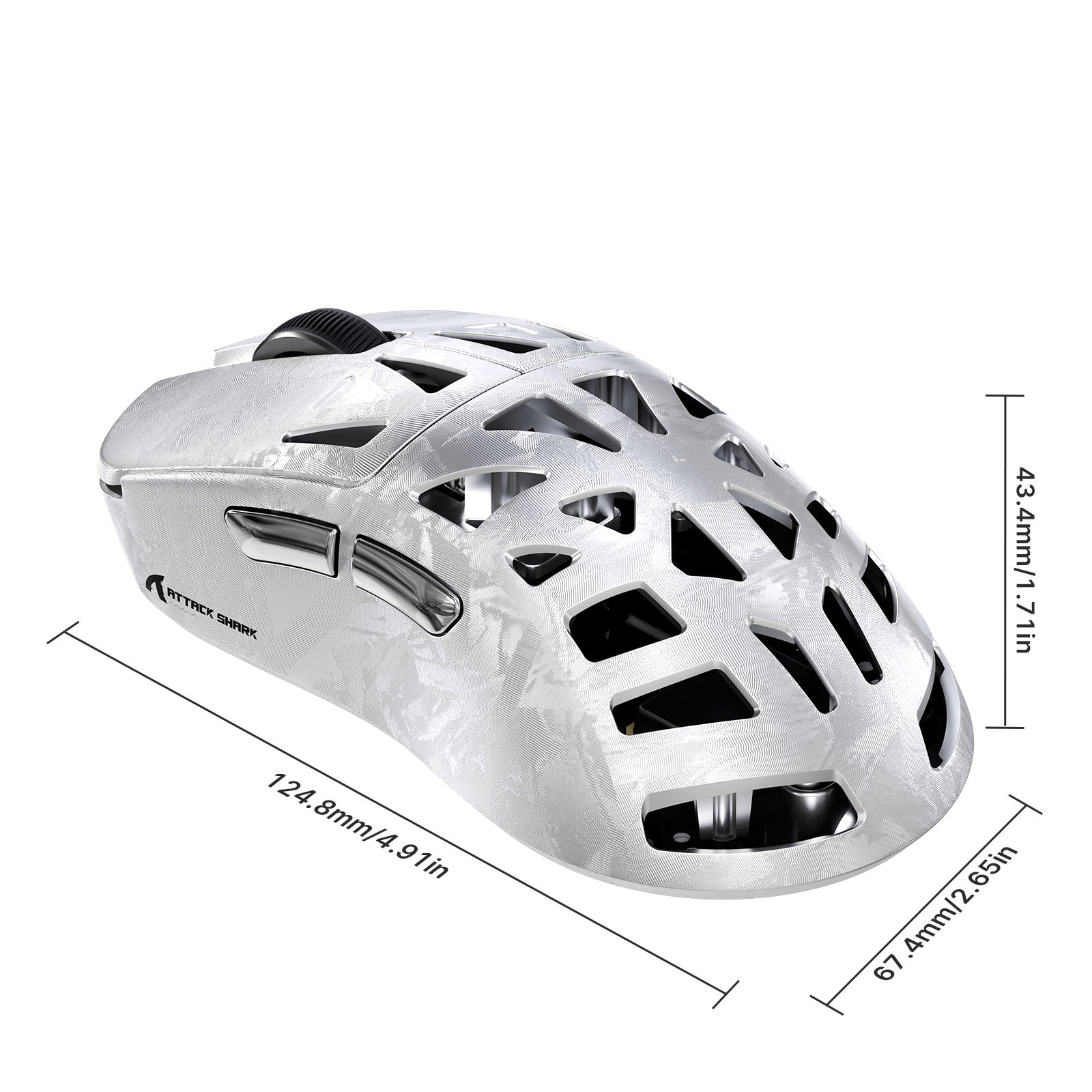 ATTACK SHARK RS6 ULTRA Carbon Fiber Wireless PAW3955MAX Gaming Mouse