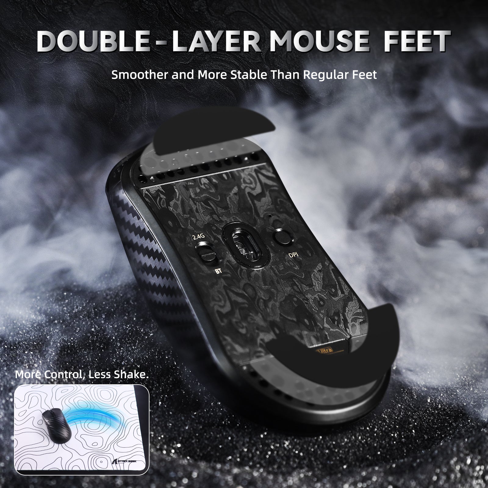 ATTACK SHARK R11 ULTRA Carbon Fiber Wireless 8K PAW3950MAX Gaming Mouse