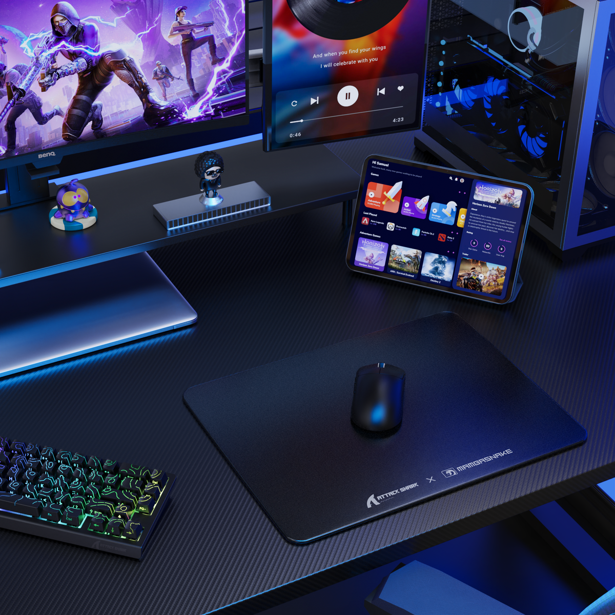 ATTACK SHARK CM05 Tempered Glass Gaming Mouse Pad