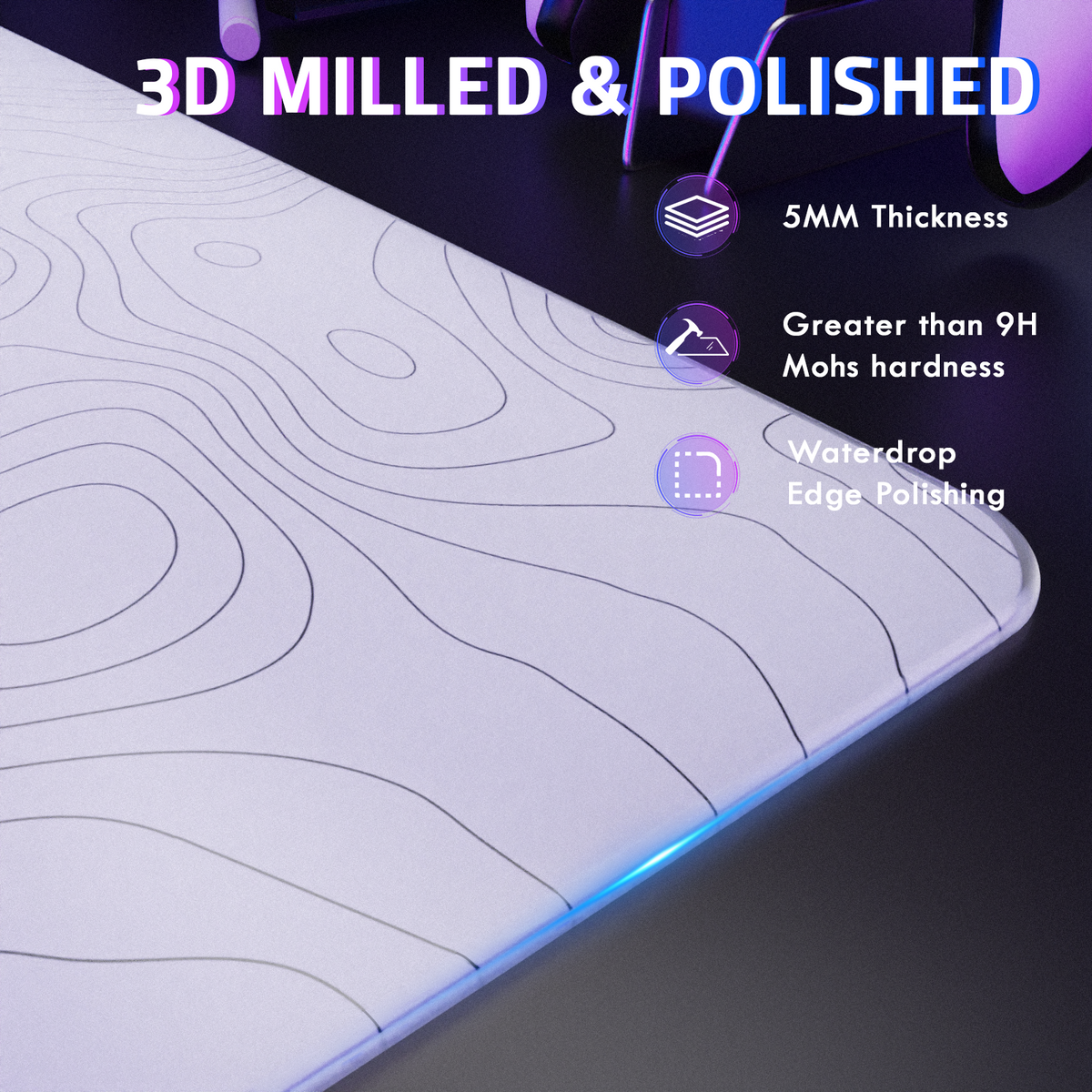 ATTACK SHARK CM05 Tempered Glass Gaming Mouse Pad
