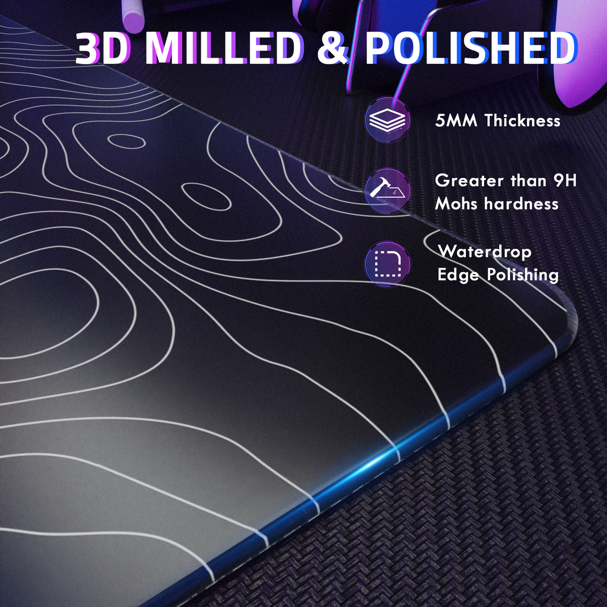 ATTACK SHARK CM05 Tempered Glass Gaming Mouse Pad