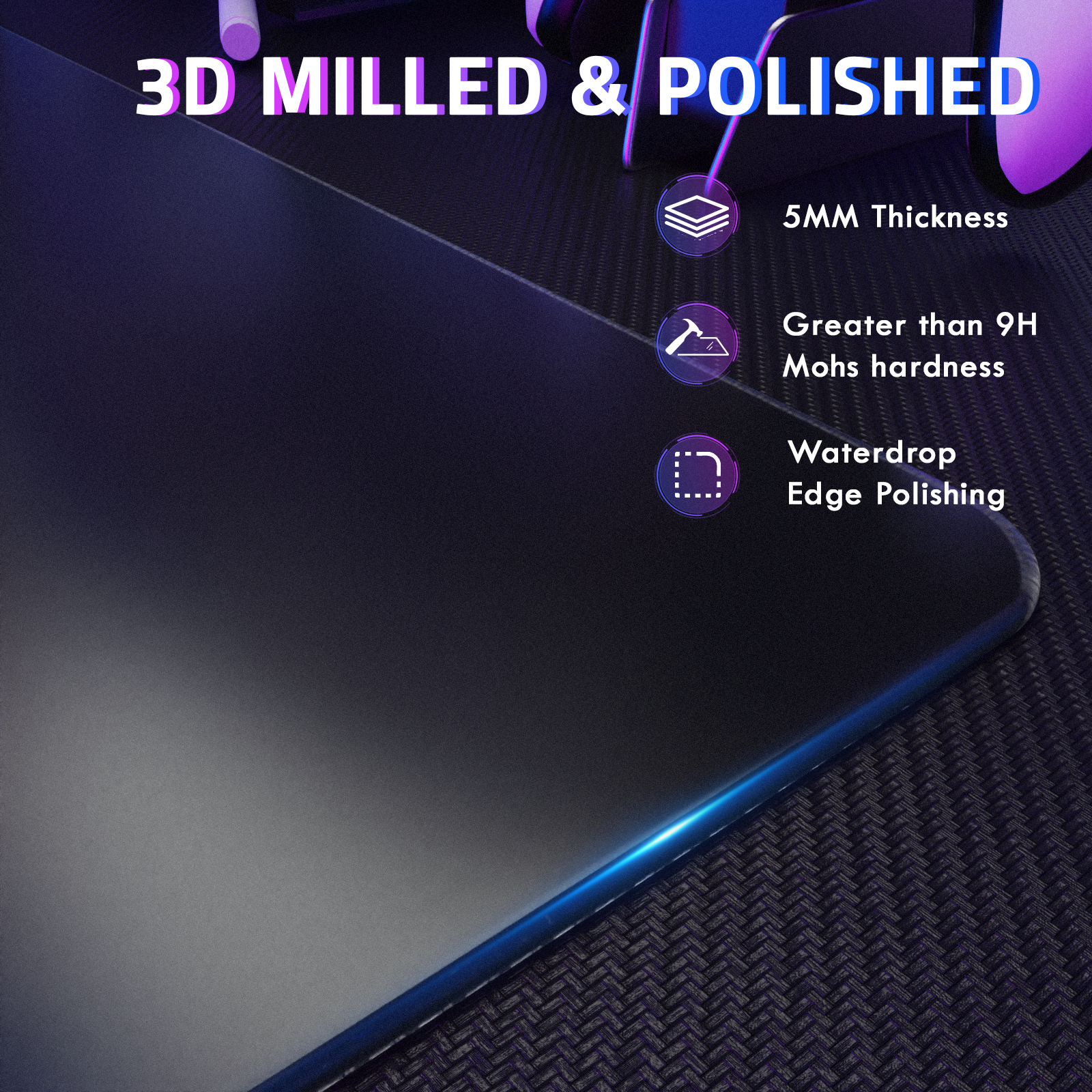 ATTACK SHARK CM05 Tempered Glass Gaming Mouse Pad