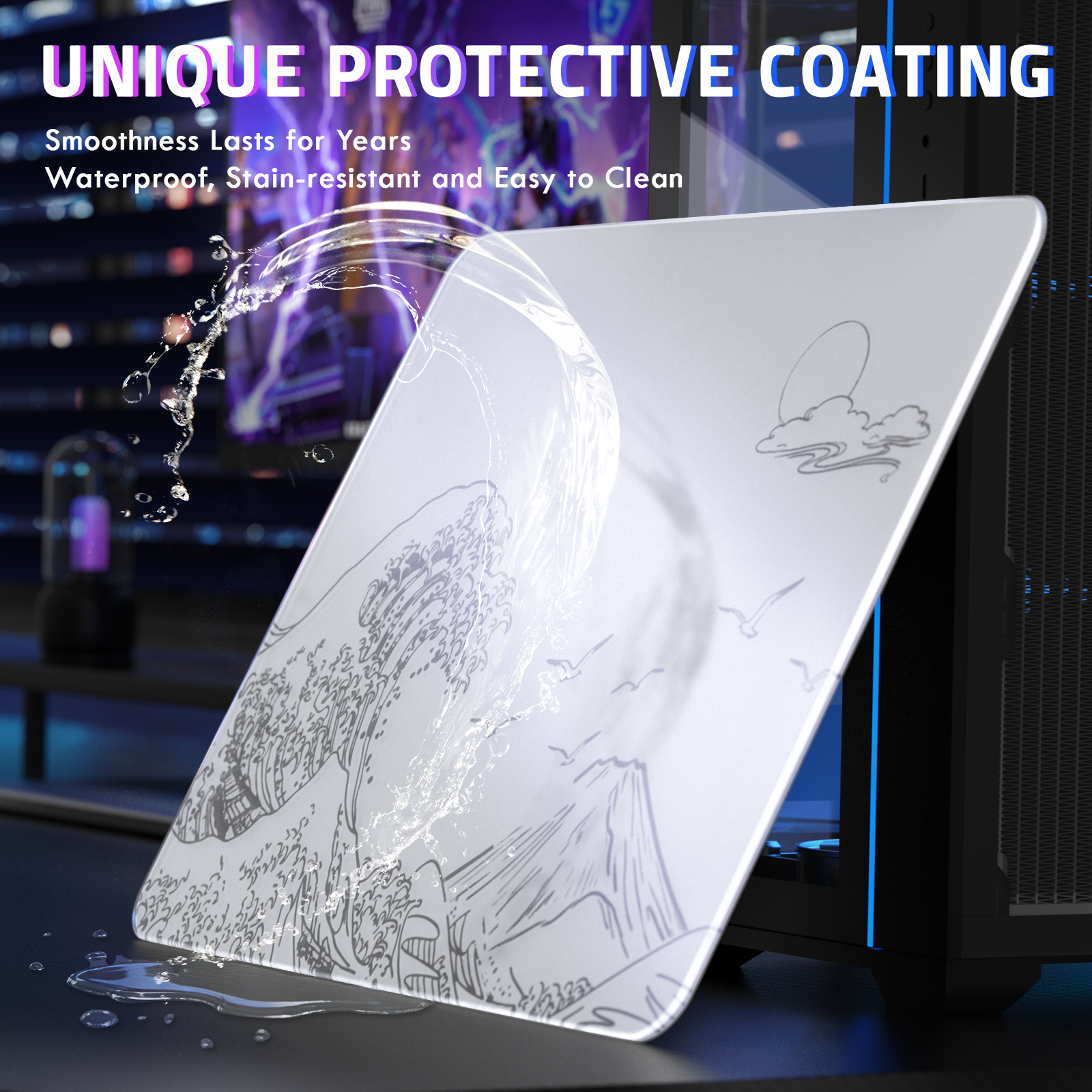 ATTACK SHARK CM05 Tempered Glass Gaming Mouse Pad