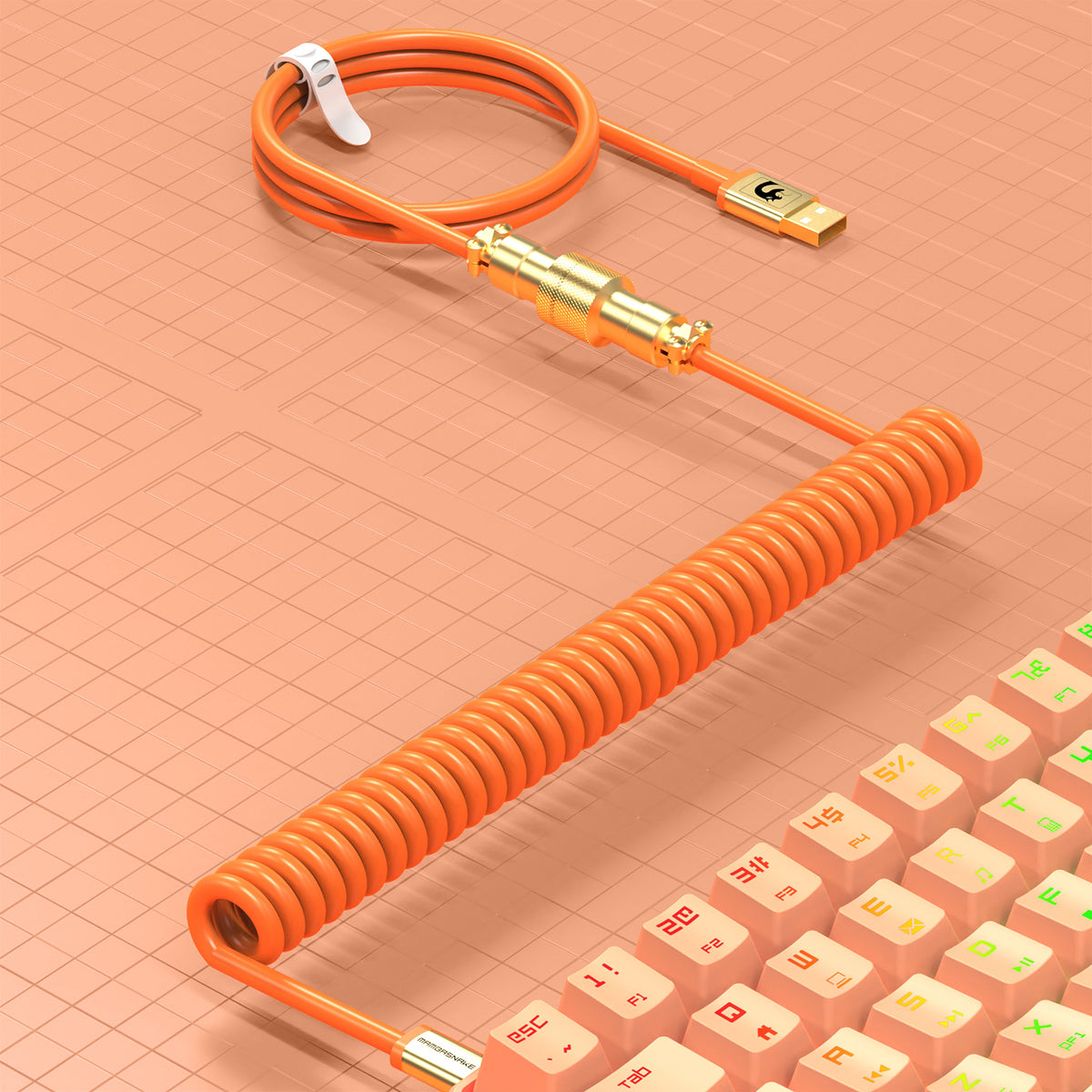ATTACK SHARK x MAMBASNAKE C02 Coiled Cable