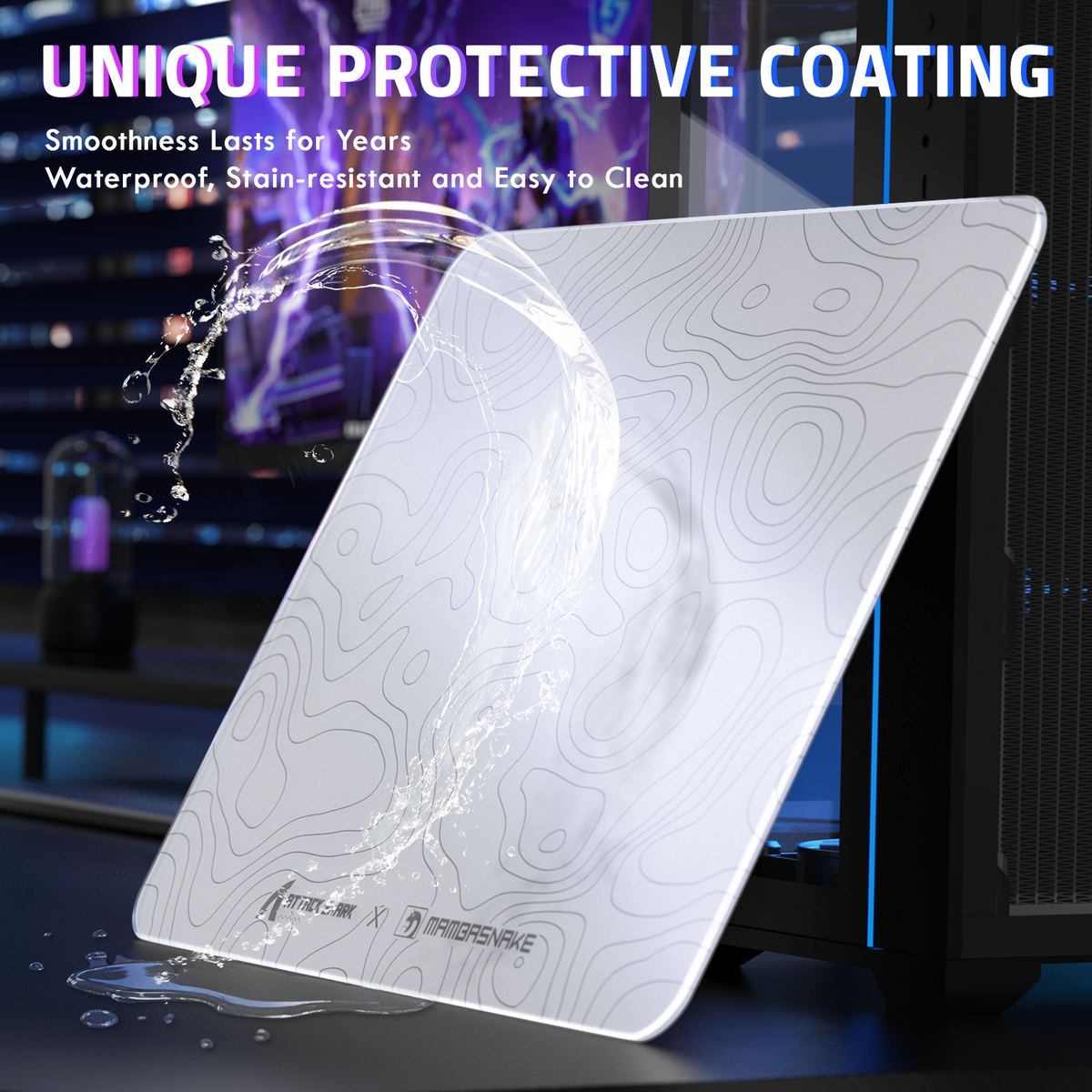 ATTACK SHARK CM05 Tempered Glass Gaming Mouse Pad