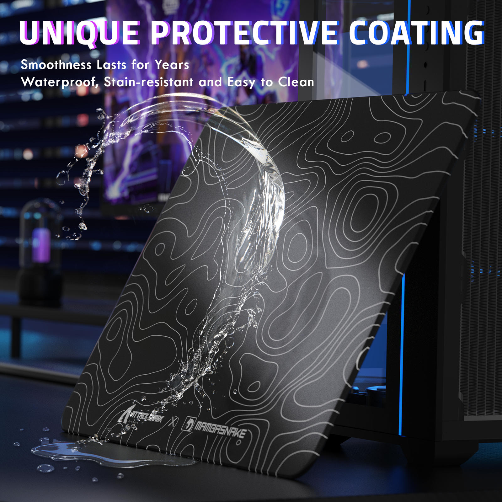 ATTACK SHARK CM05 Tempered Glass Gaming Mouse Pad
