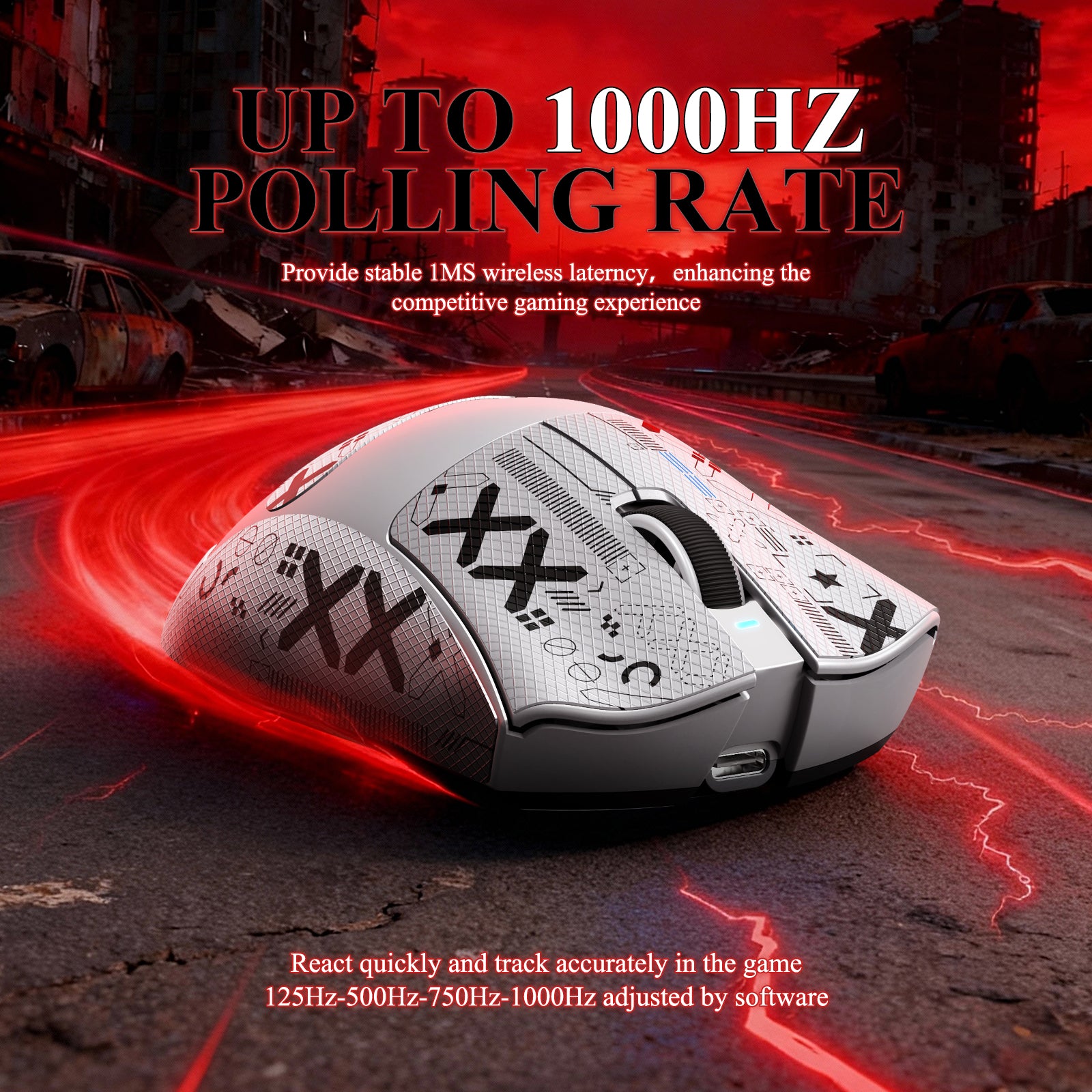 ATTACK SHARK V3PRO Ultra-Light Tri-Mode Gaming Mouse with Charging Dock