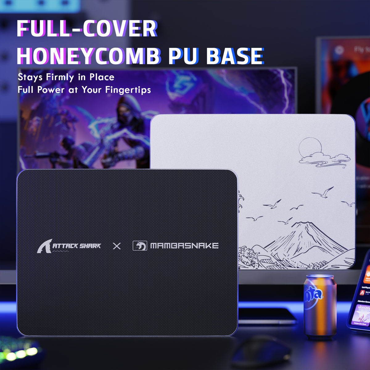 ATTACK SHARK CM05 Tempered Glass Gaming Mouse Pad