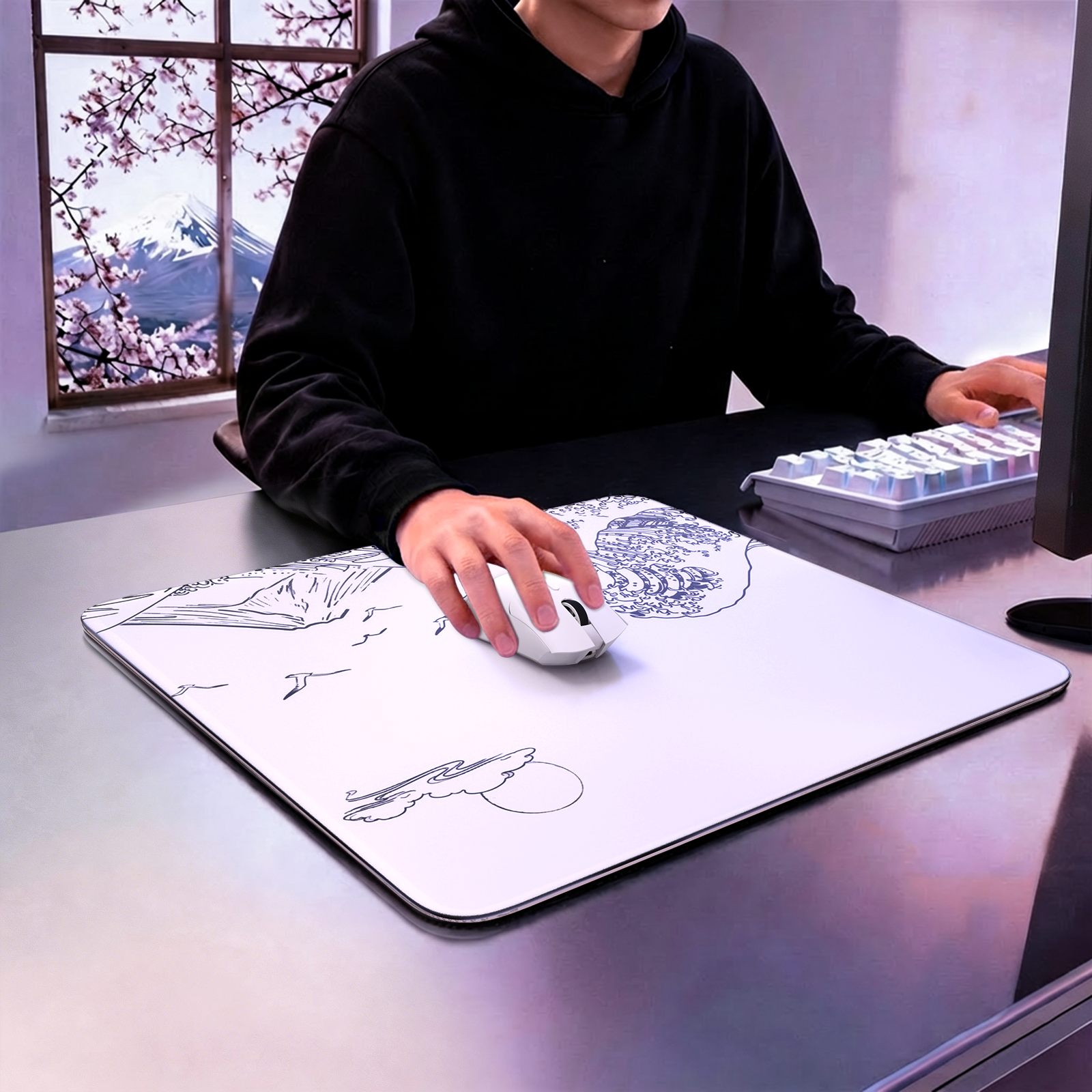ATTACK SHARK CM05 Tempered Glass Gaming Mouse Pad