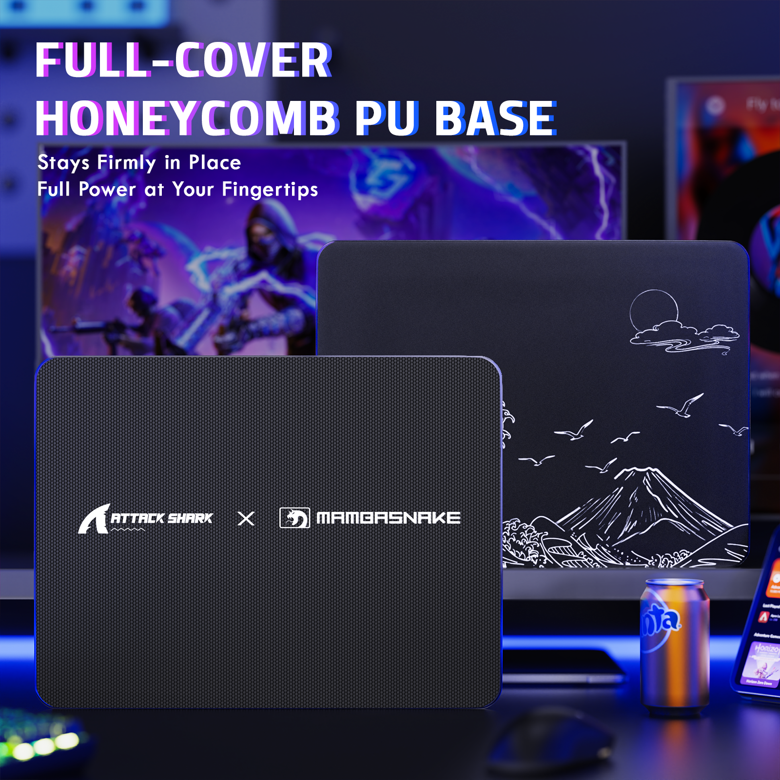ATTACK SHARK CM05 Tempered Glass Gaming Mouse Pad