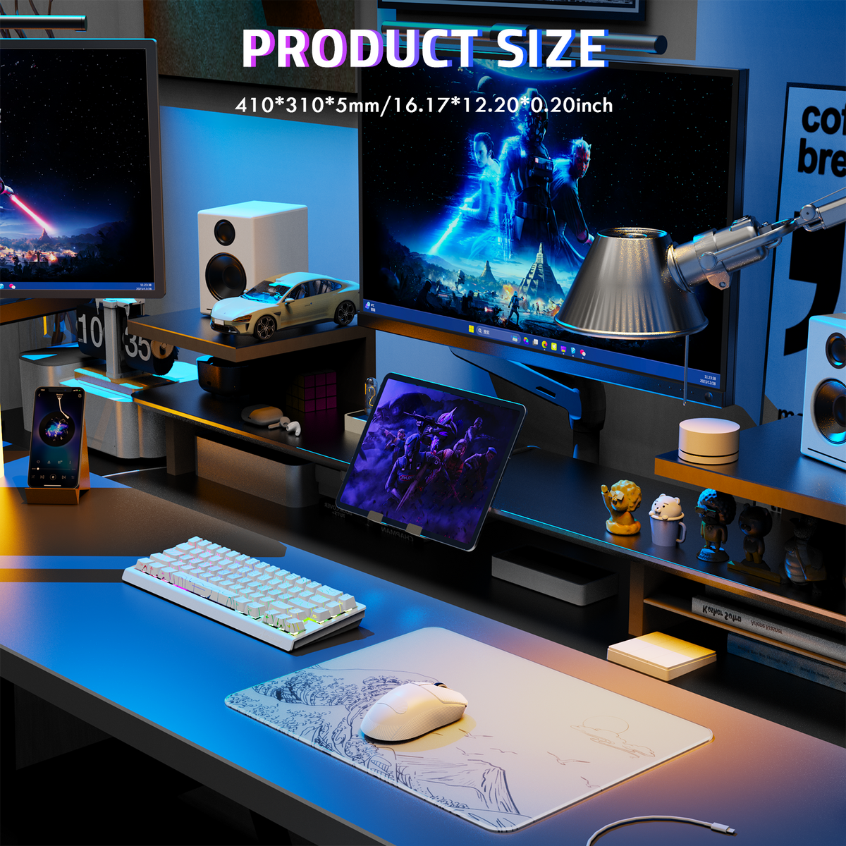 ATTACK SHARK CM05 Tempered Glass Gaming Mouse Pad