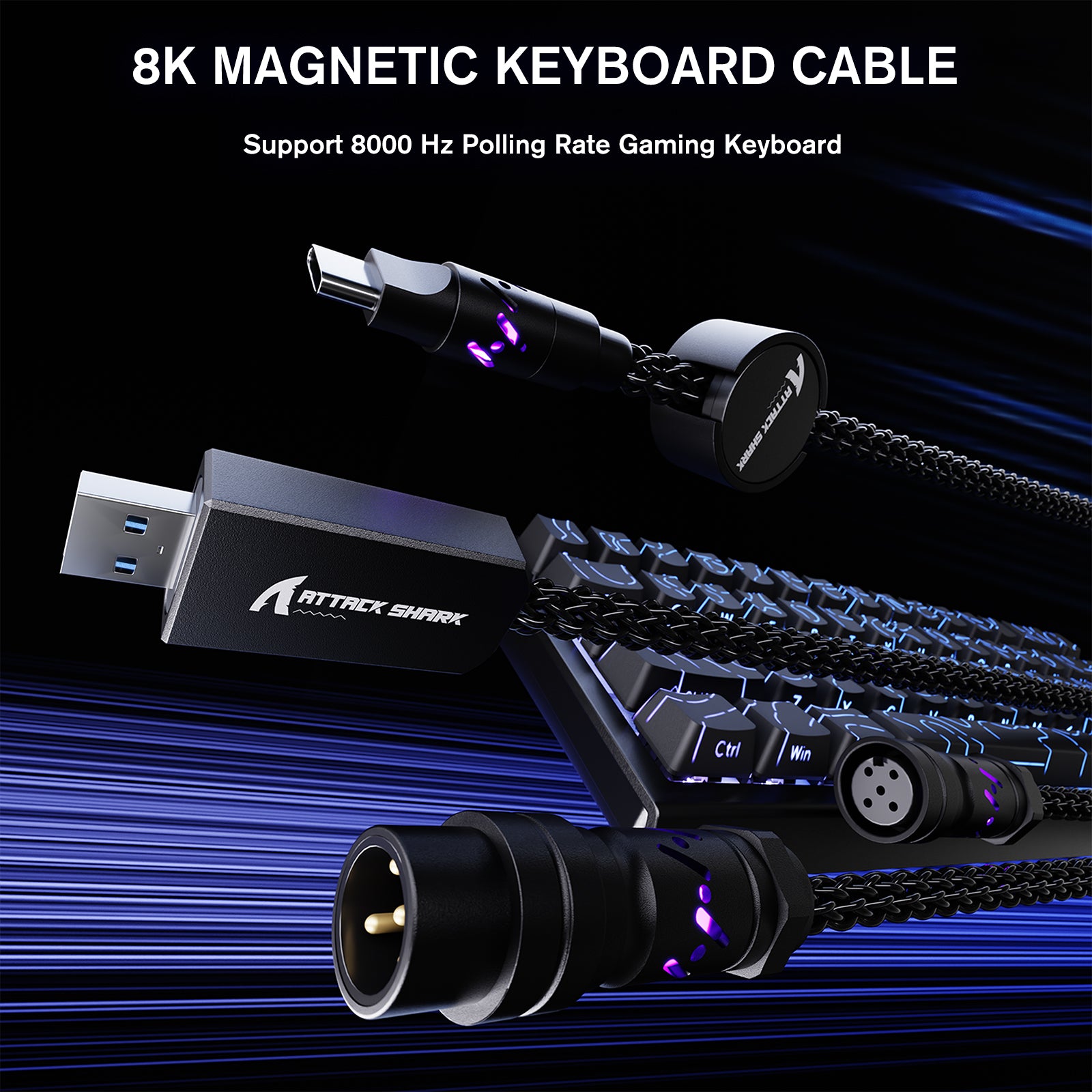 ATTACK SHARK C07 Custom Aviator Cable for 8KHz Magnetic Keyboard