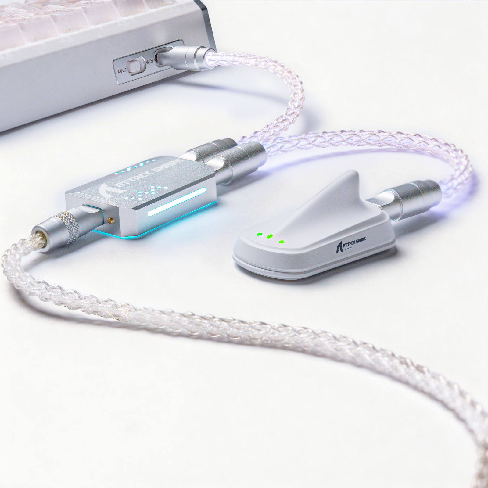 ATTACK SHARK C07 PRO 2-In 1  Type C Cable for 8KHz Gaming Keyboard/Mouse