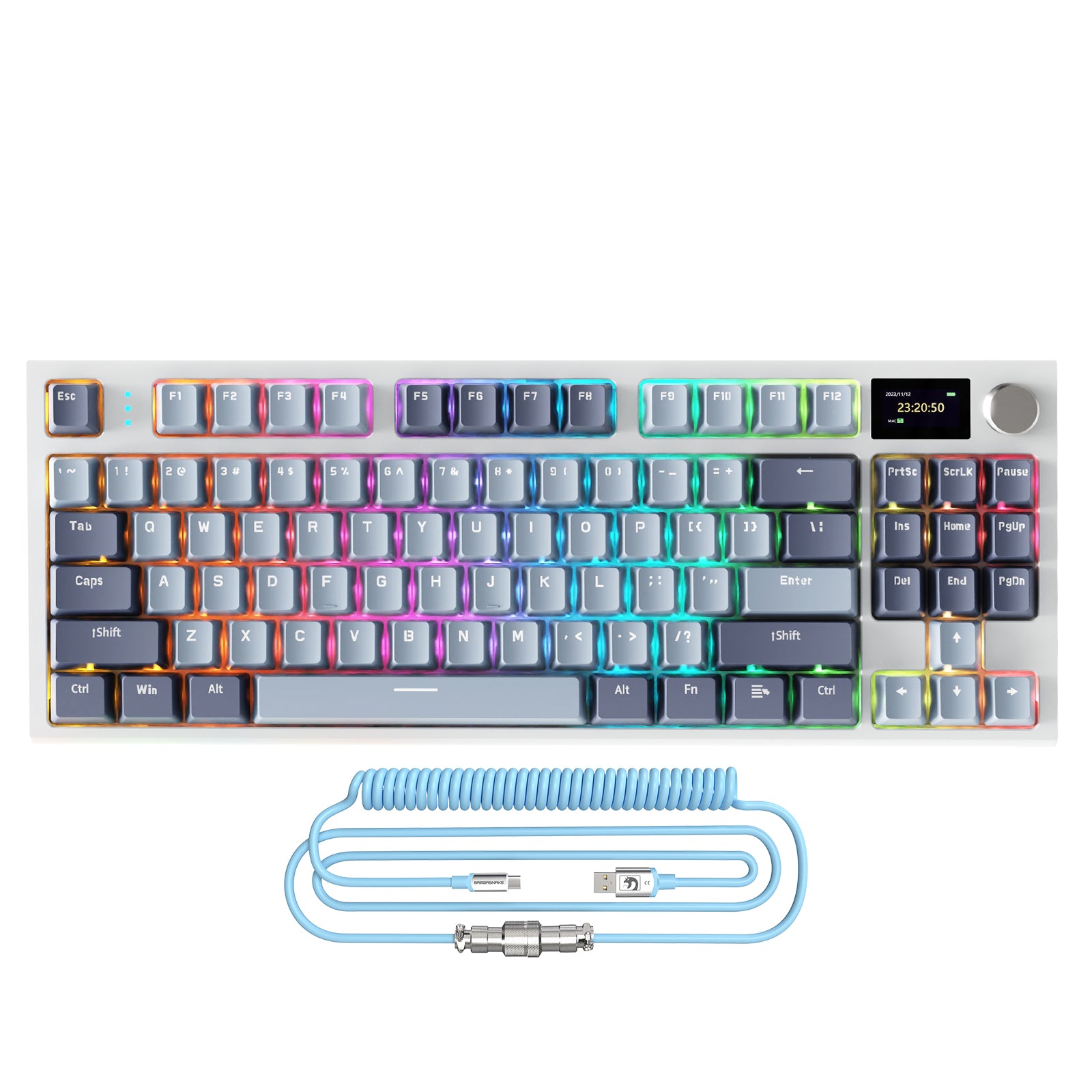 ATTACK SHARK K86 Wireless Mechanical Keyboard with Coiled Cable
