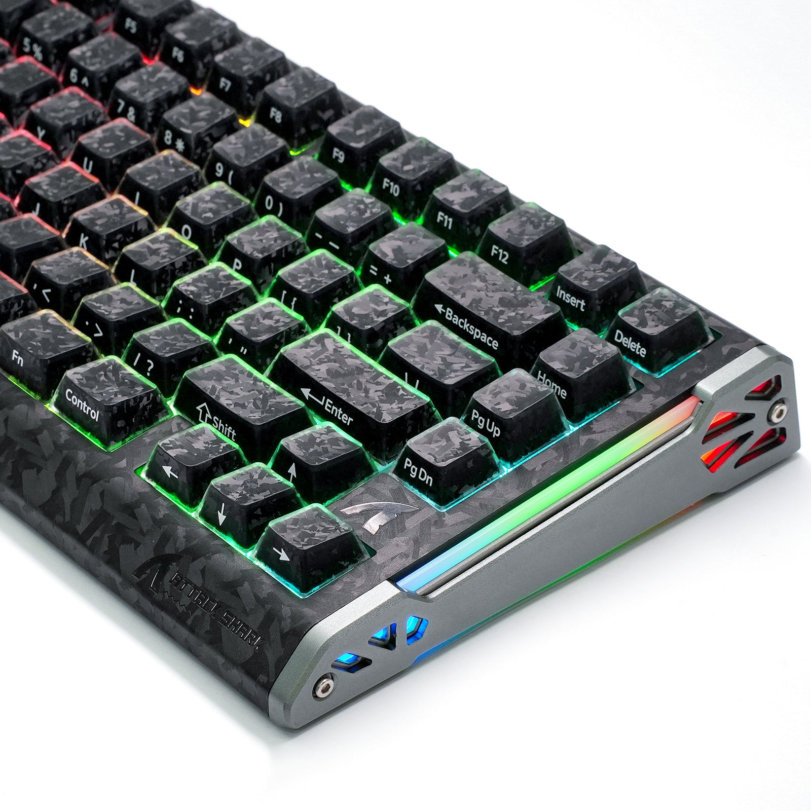 ATTACK SHARK SK04 119 Keys Forged Carbon Crystal Keycaps, ANSI/ISO