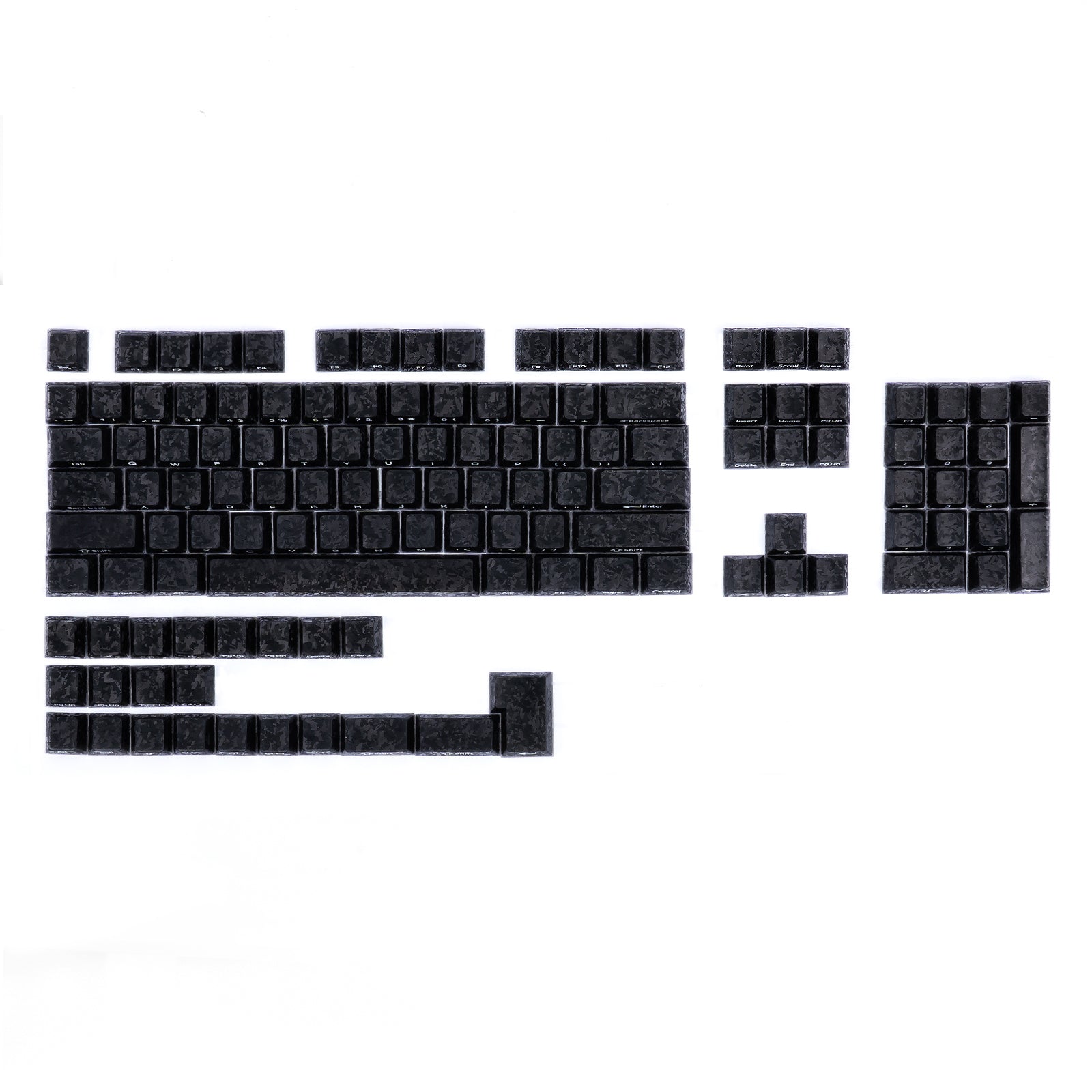 ATTACK SHARK SK04 119 Keys Forged Carbon Crystal Keycaps, ANSI/ISO