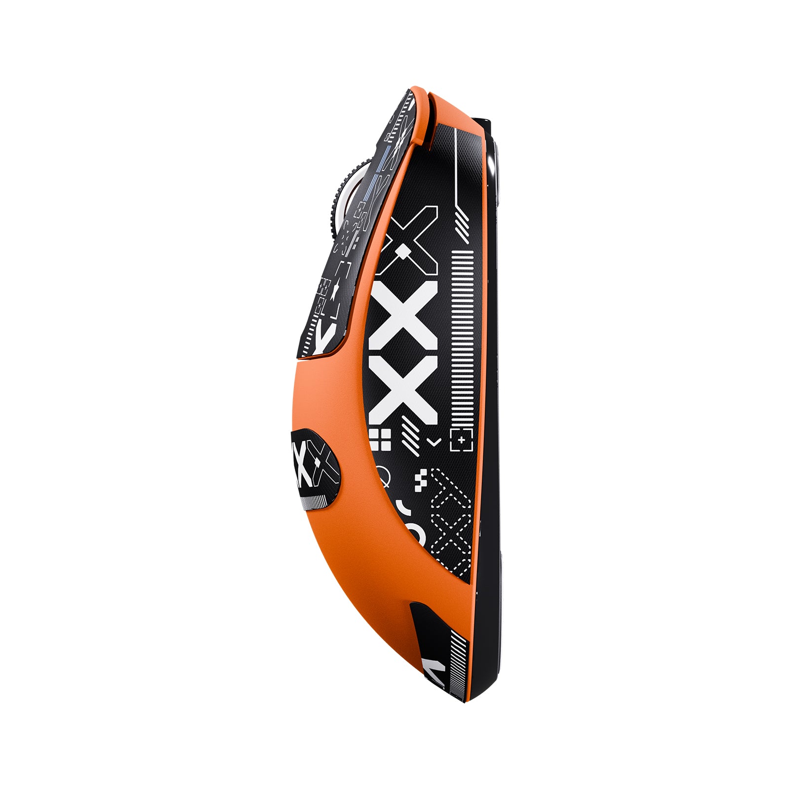 ATTACK SHARK X3 Wireless Gaming Mouse - Orange design, ergonomic side view